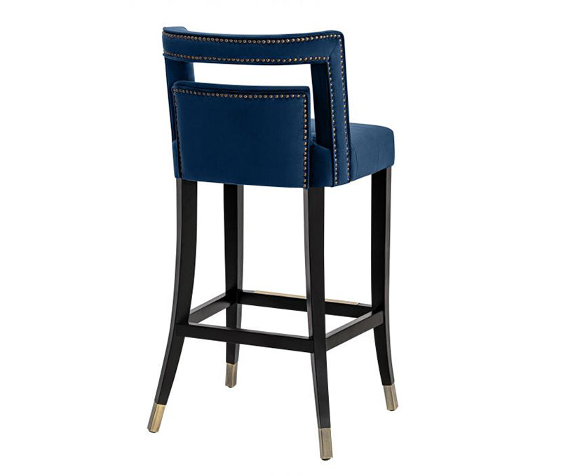 TV - HART NAVY VELVET BAR STOOL