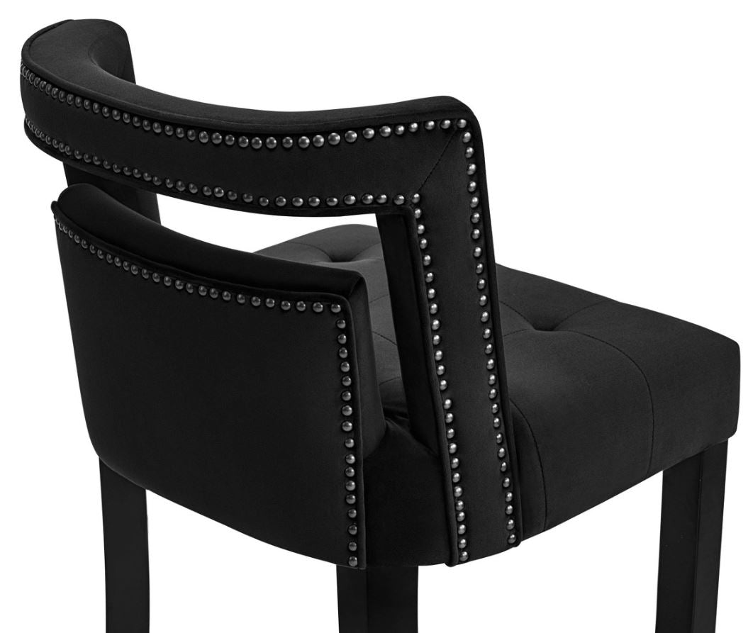 TV - HART BLACK VELVET BAR STOOL