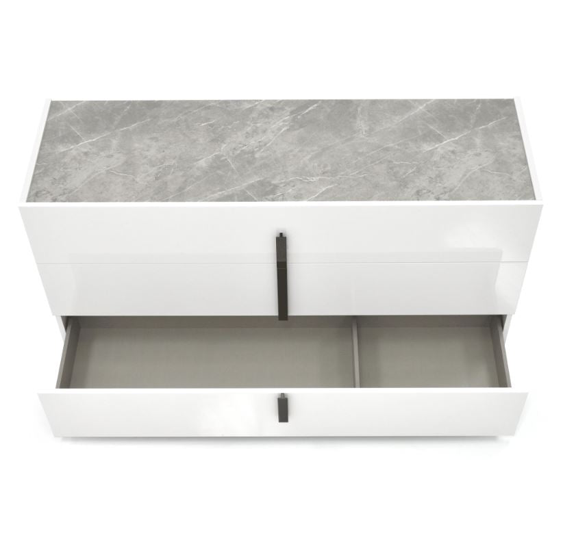 ST - WHITE MARA DRESSER AND MIRROR