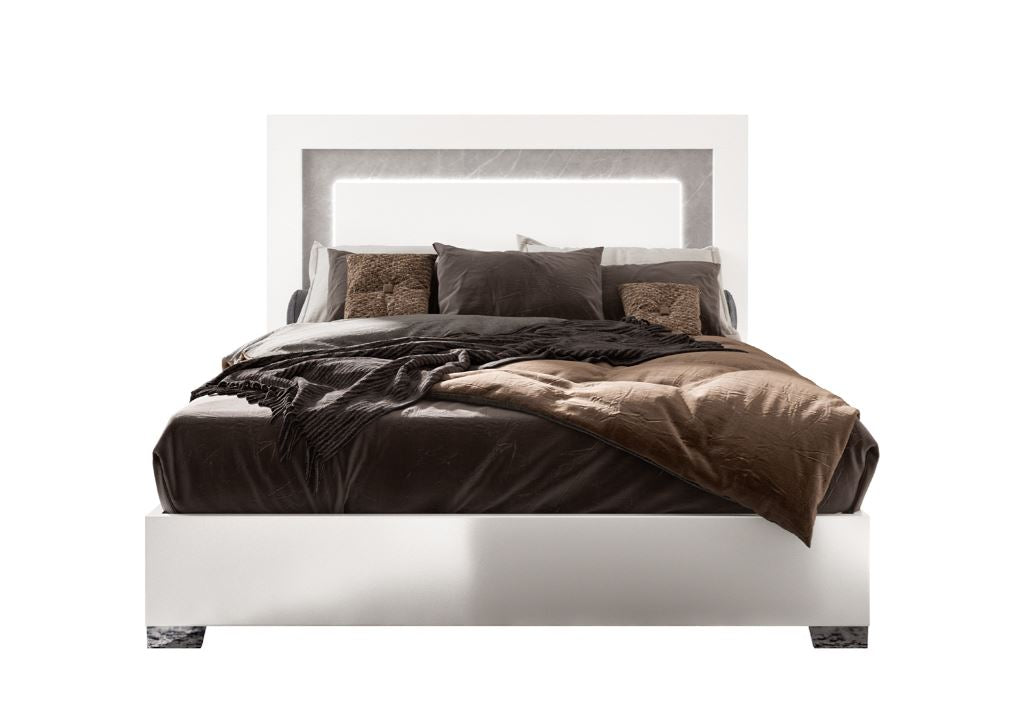 ST - WHITE MARA BED W/ LED LIGHT