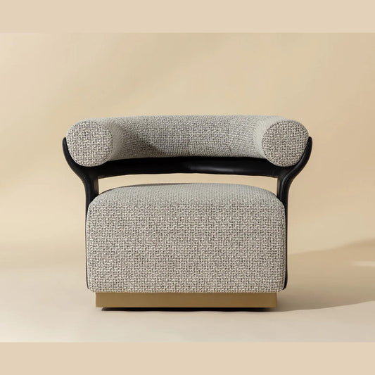 SP - OLIDA SWIVEL LOUNGE CHAIR - HELIOS CHECK BLACK