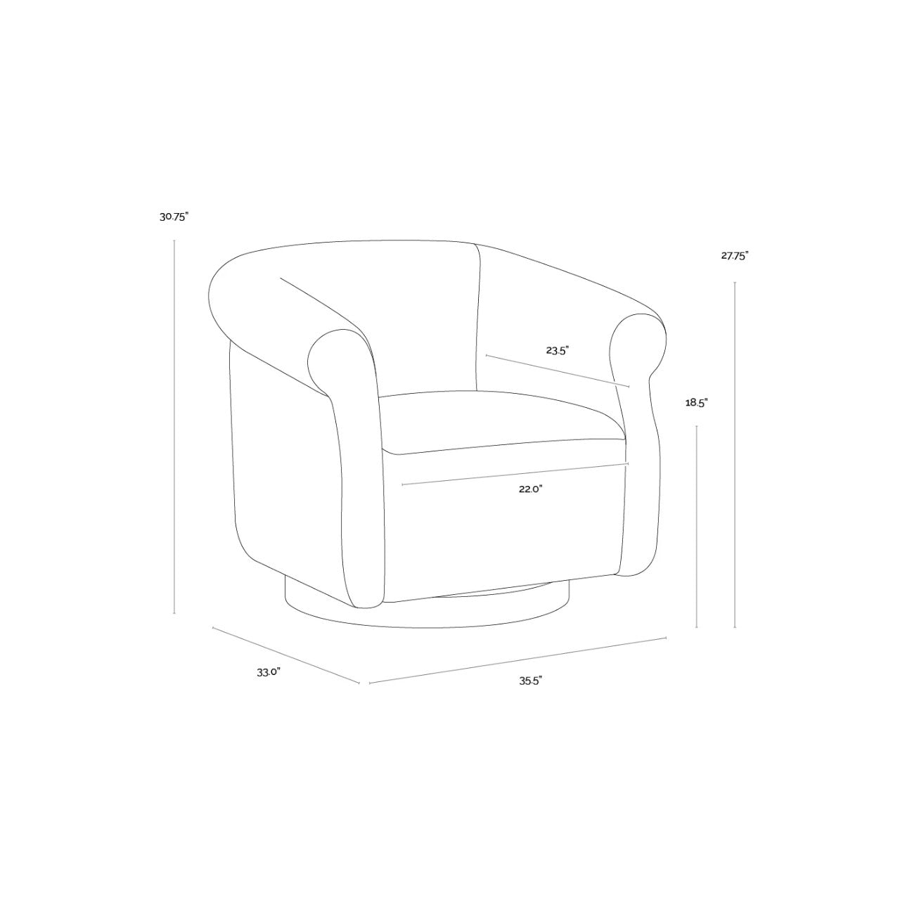 SP - LIBBY SWIVEL LOUNGE CHAIR