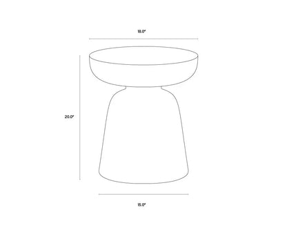 SP - LUCIDA MARBLE SIDE TABLE