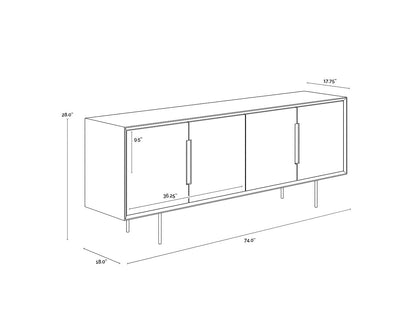 SP- DANBURY MEDIA CONSOLE AND CABINET