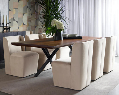 SP - AMITA WHEELED DINING CHAIR