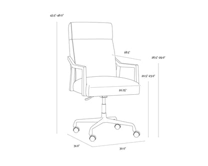 SP - COLLIN OFFICE CHAIR - NATURAL