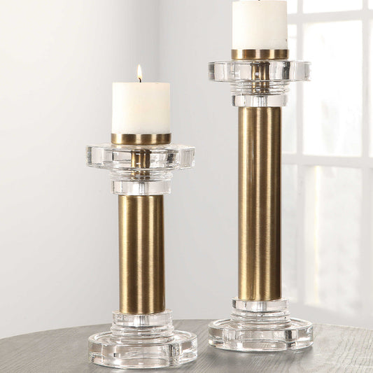 UT - LESLIE CANDLE HOLDER S/2