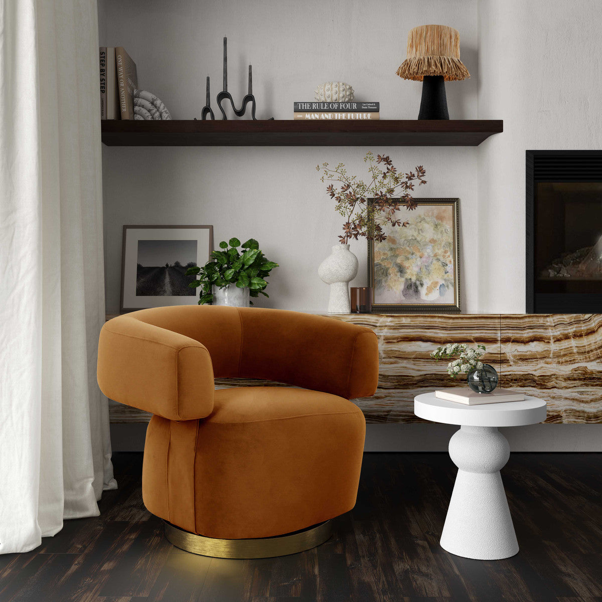 TV - RIVER SWIVEL ACCENT CHAIR