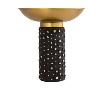 TV - BLAZE GLASS/BRASS SIDE TABLE