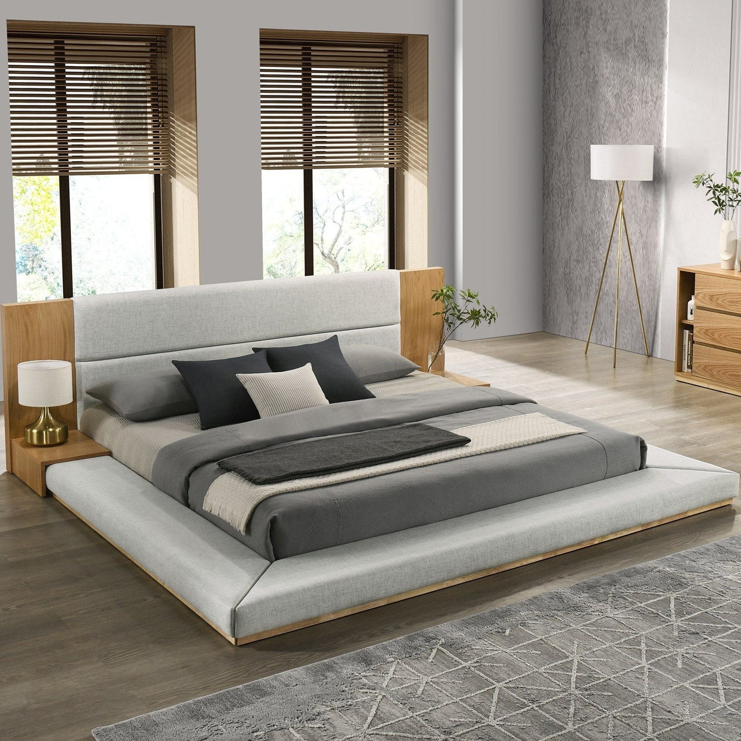 VG - NOVA DOMUS JAGGER MODERN NATURAL OAK BED
