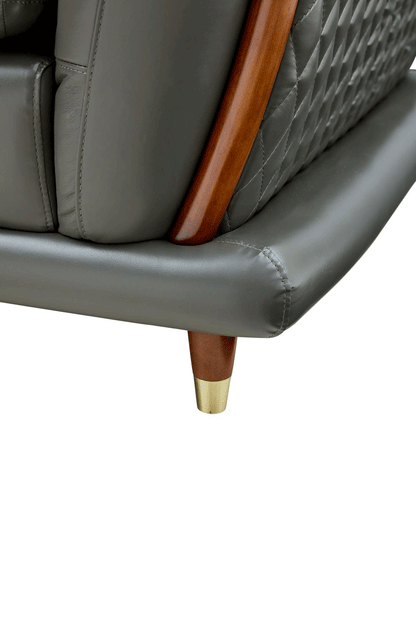 EF - TRANSITIONAL ITALIAN LEATHER SECTIONAL