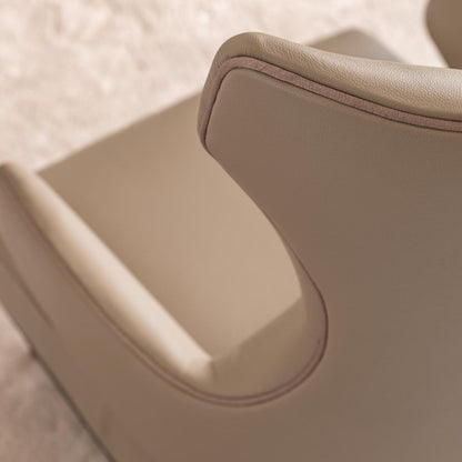 GB - ECRUE LEATHER ARMCHAIR