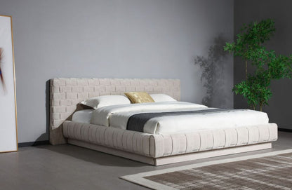 VG - MODREST CONCORD MODERN  GREY VELVET BEDROOM SET