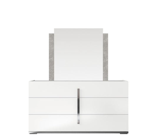 ST - WHITE MARA DRESSER AND MIRROR