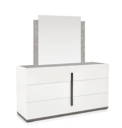 ST - WHITE MARA DRESSER AND MIRROR