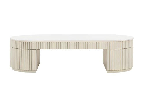 TV - BELLA CREAM OVAL COFFEE TABLE