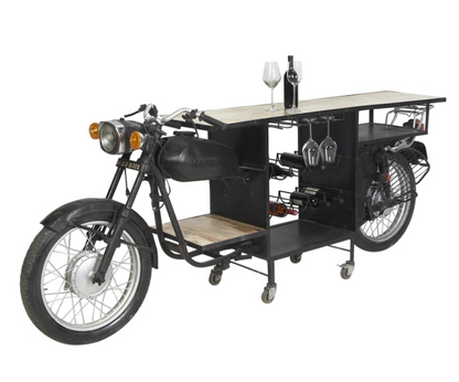 UA- BLACK METAL BIKE BAR CART