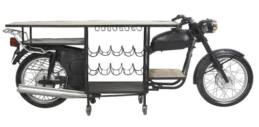 UA- BLACK METAL BIKE BAR CART