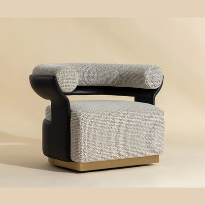 SP - OLIDA SWIVEL LOUNGE CHAIR - HELIOS CHECK BLACK