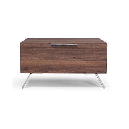 VG -NOVA DOMUS BROOKLYN - ITALIAN MODERN WALNUT BED + NIGHTSTANDS SET