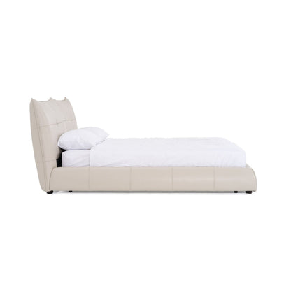 VG -MODREST PATRICK - MODERN LIGHT GREY LEATHER BED
