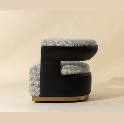 SP - OLIDA SWIVEL LOUNGE CHAIR - HELIOS CHECK BLACK