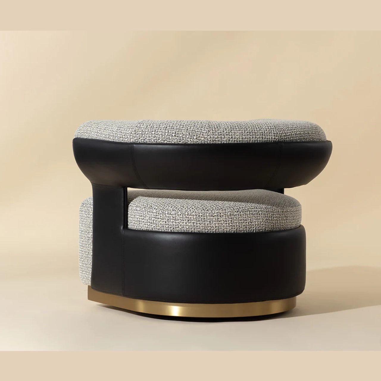 SP - OLIDA SWIVEL LOUNGE CHAIR - HELIOS CHECK BLACK