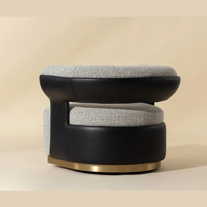 SP - OLIDA SWIVEL LOUNGE CHAIR - HELIOS CHECK BLACK