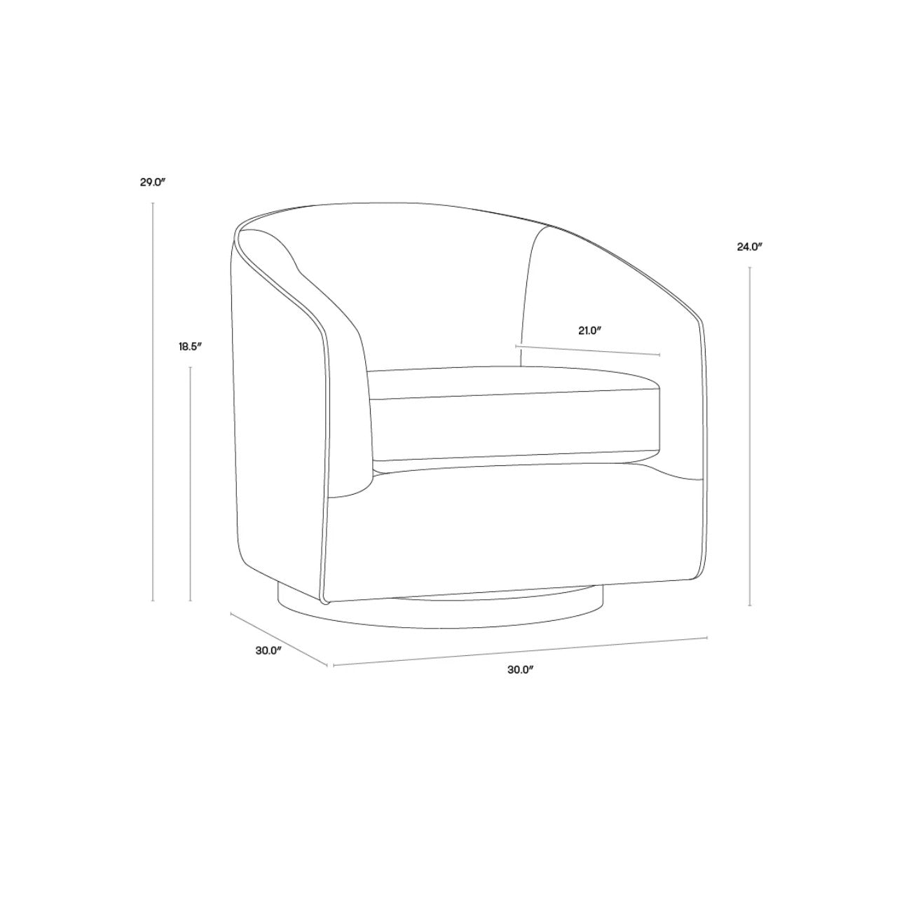 SP - HAZEL SWIVEL LOUNGE CHAIR
