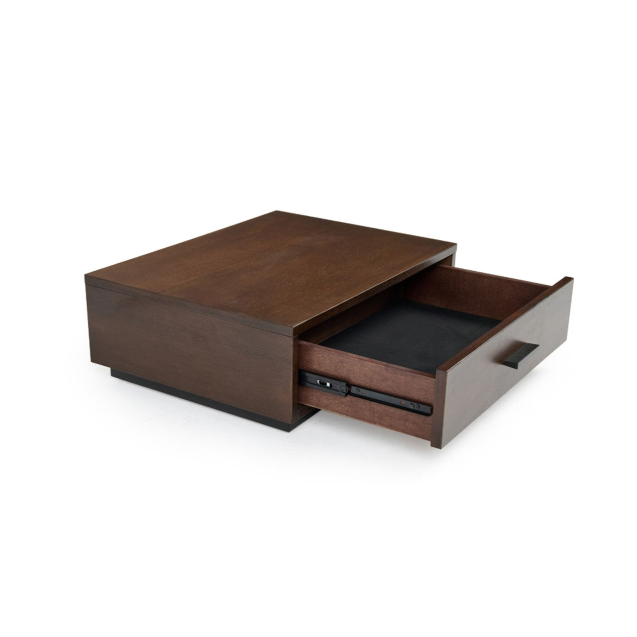 VG - NOVA DOMUS FANTASIA - DARL WALNUT/DARK GREY BED AND TWO NIGHTSTANDS