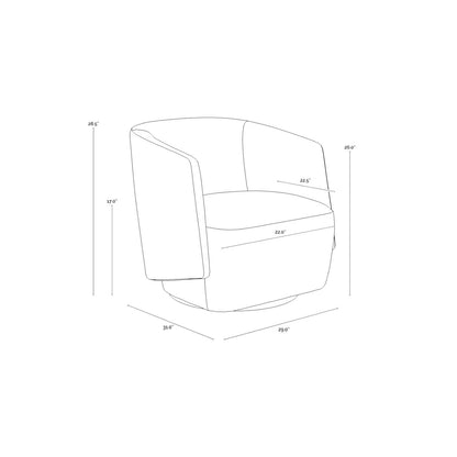 SP - SARINA SWIVEL LOUNGE CHAIR