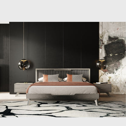 VG - NOVA DOMUS SORIA MODERN GREY WASH BED
