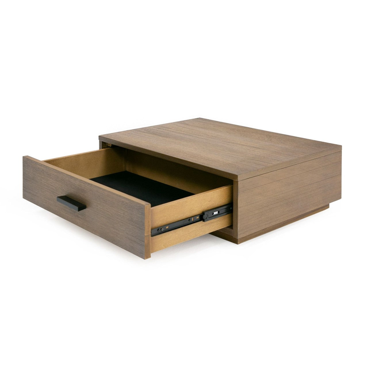 VG - NOVA DOMUS FANTASIA - CONTEMPORARY WALNUT & GREY BED WITH TWO NIGHTSTANDS