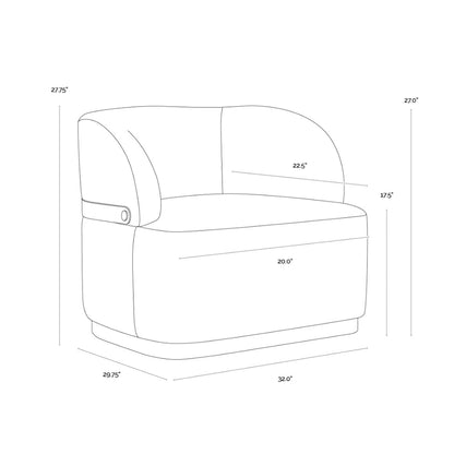 SP - BRINDA SWIVEL LOUNGE CHAIR NAPA BEIGE