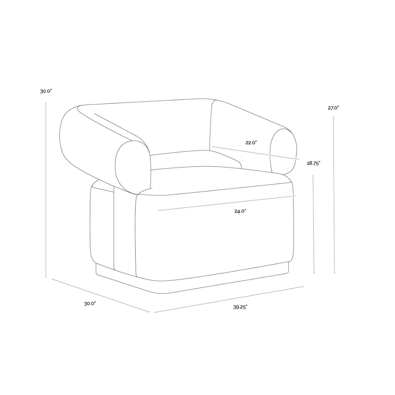 SP - AGGIE SWIVEL LOUNGE CHAIR