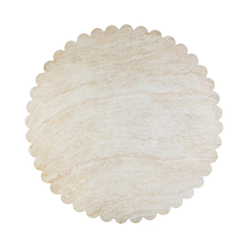 TV - Blossom Washed Travertine Finish Dining Table