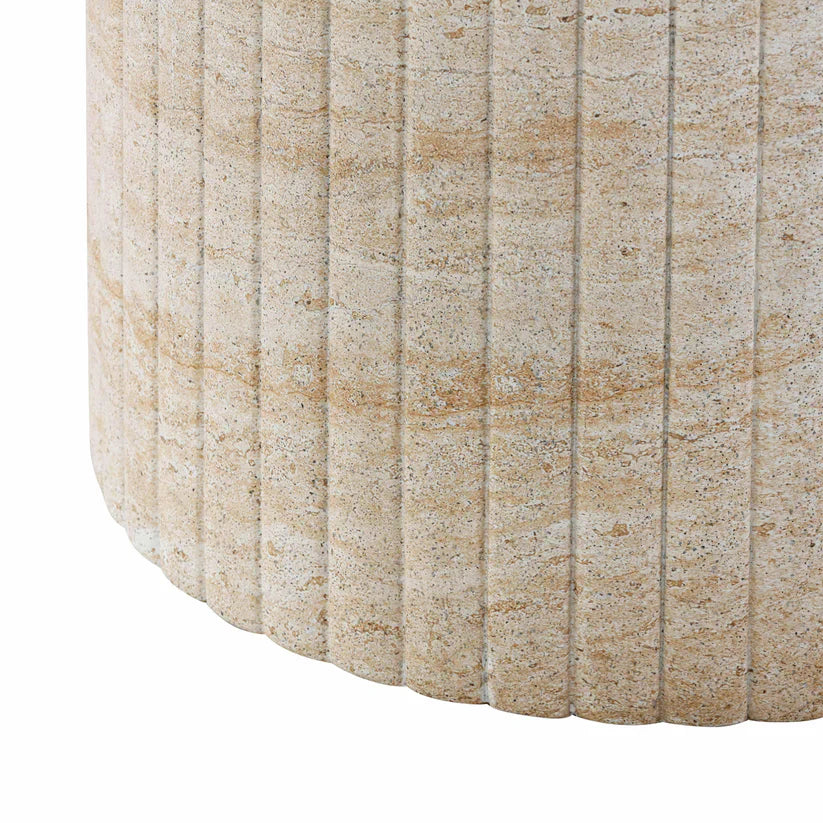 TV - Blossom Washed Travertine Finish Dining Table