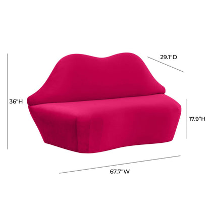 TV-Lips Velvet Settee