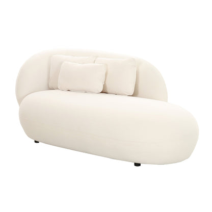 TV-Galet Cream Velvet Chaise