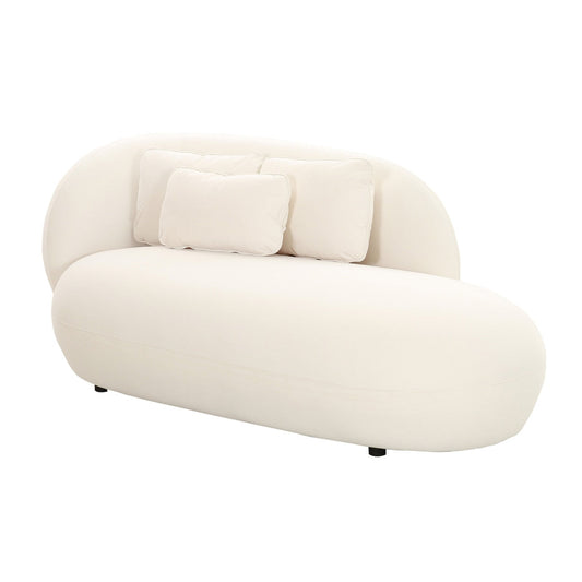 TV-Galet Cream Velvet Chaise