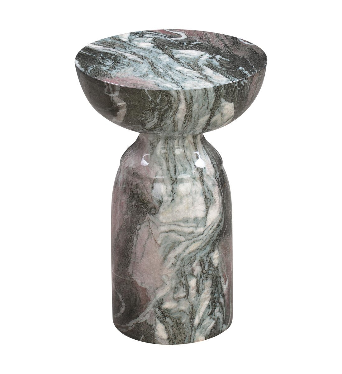 TV- RUE GREY & BLUSH SIDE TABLE