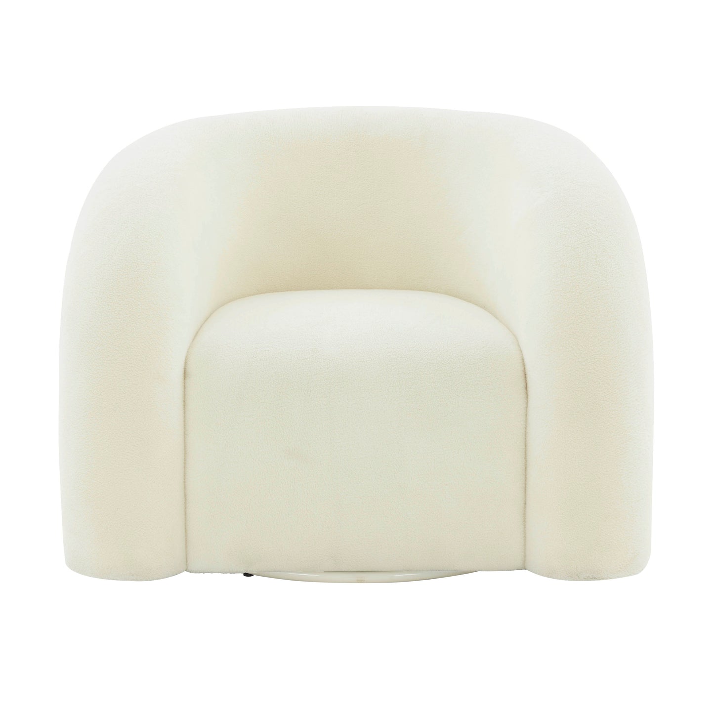TV - SLIPPER CREAM VEGAN SHEARLING SWIVEL CHAIR