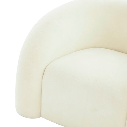 TV - SLIPPER CREAM VEGAN SHEARLING SWIVEL CHAIR