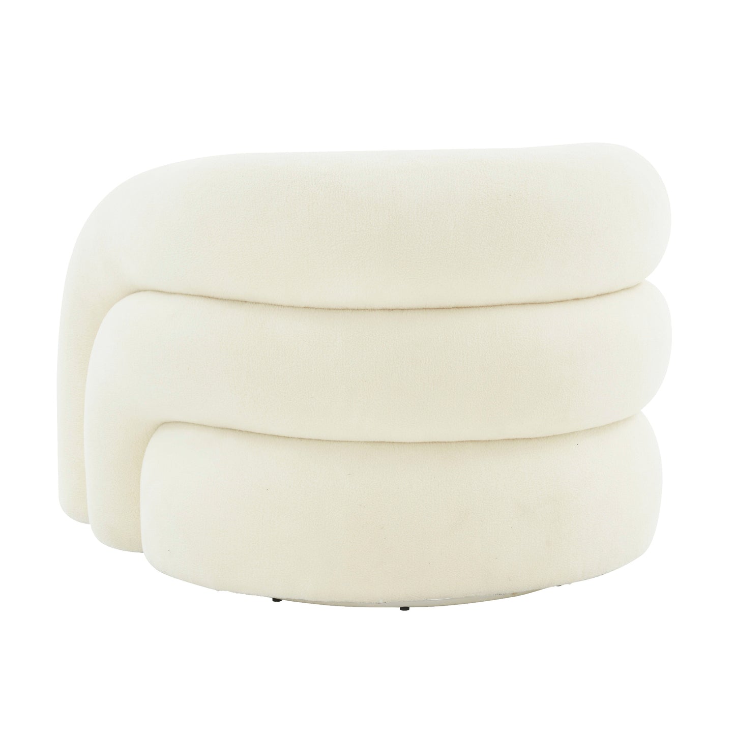TV - SLIPPER CREAM VEGAN SHEARLING SWIVEL CHAIR