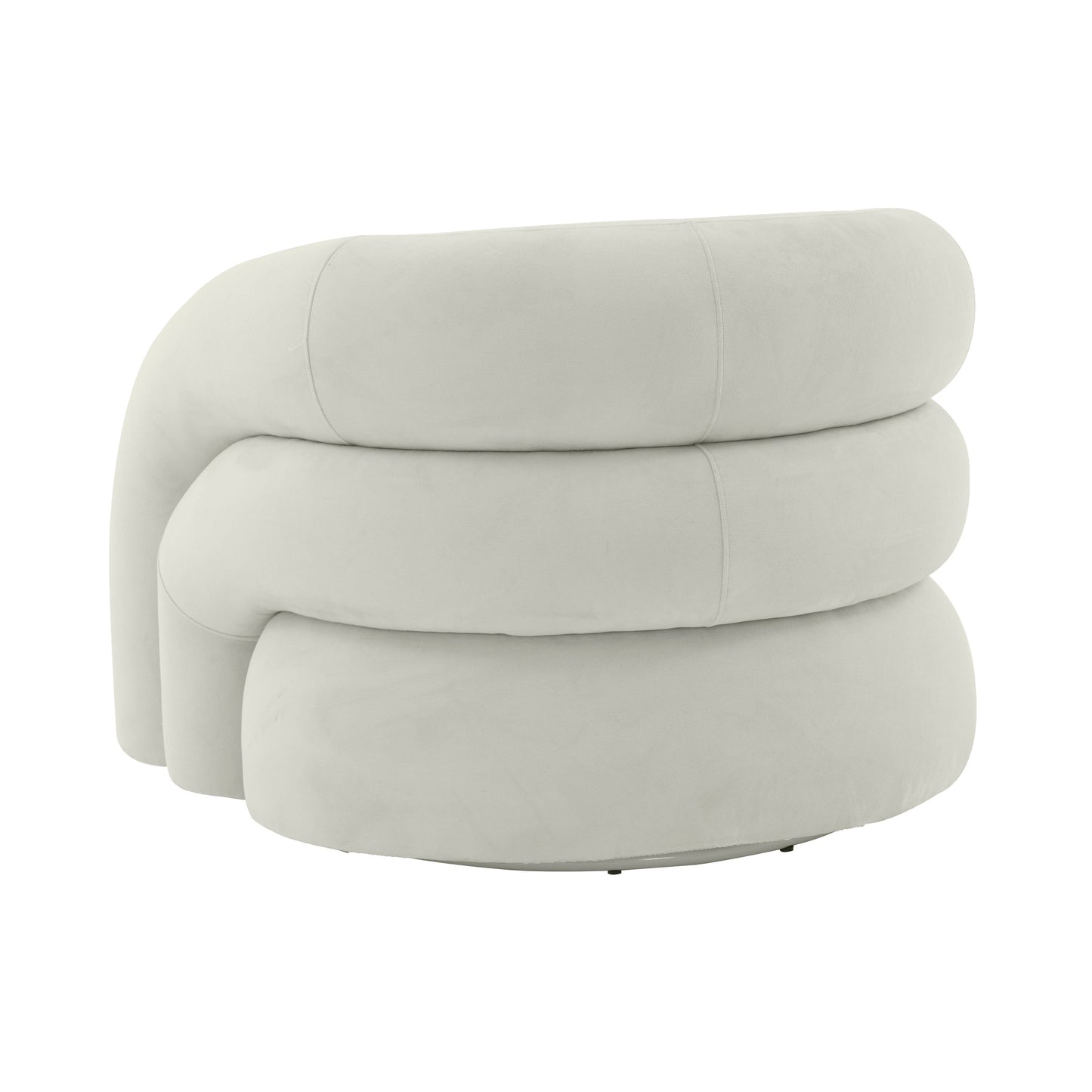TV - SLIPPER CREAM VEGAN SHEARLING SWIVEL CHAIR