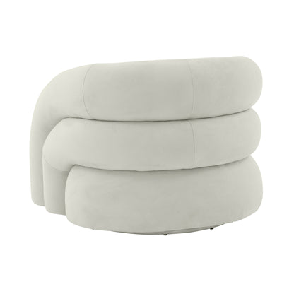 TV - SLIPPER CREAM VEGAN SHEARLING SWIVEL CHAIR