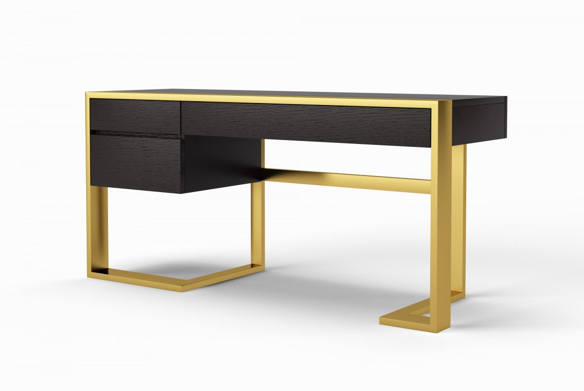 VG - MODREST FAUNA WENGE AND BRASS DESK