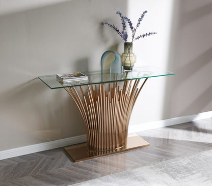 VG - PAXTON MODERN GLASS CONSOLE