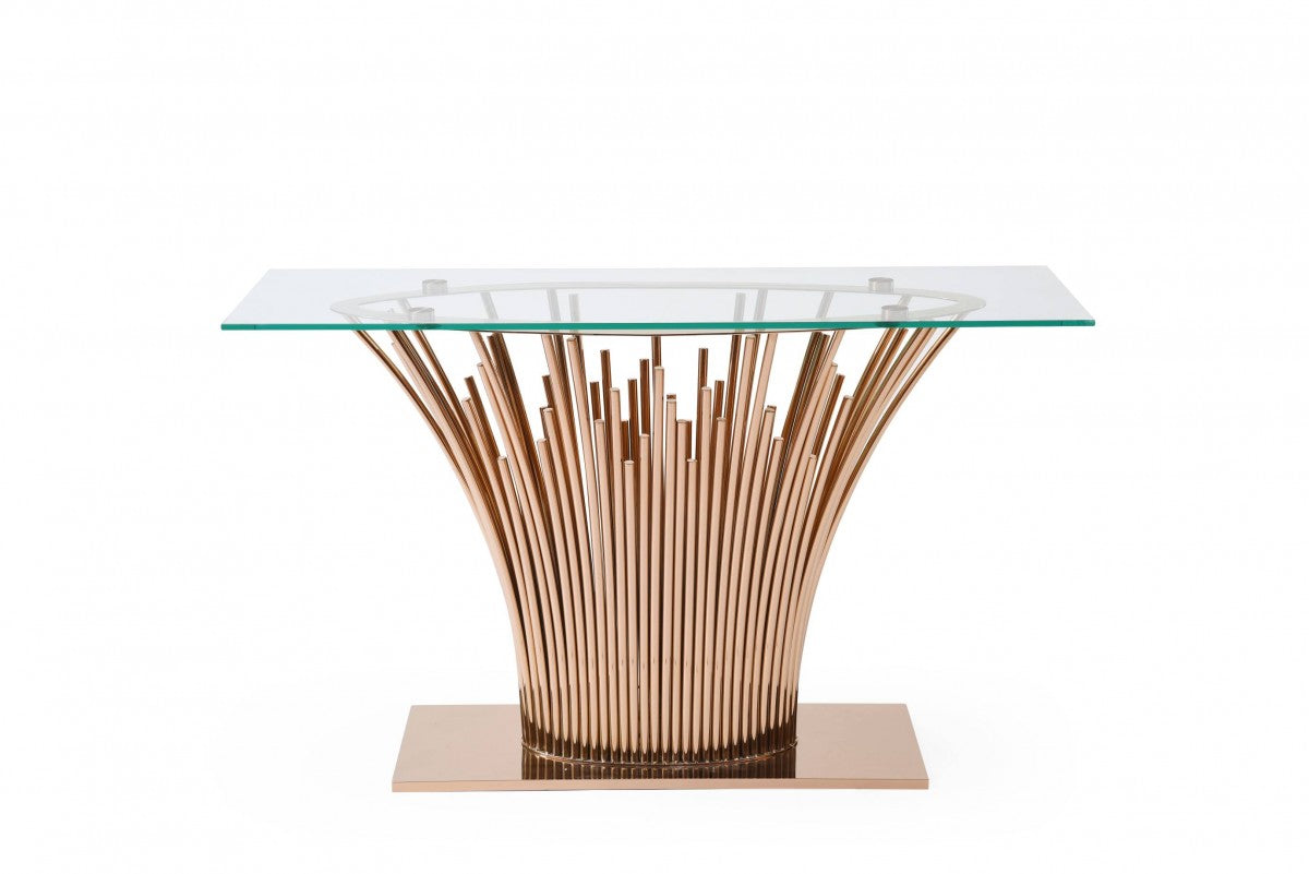 VG - PAXTON MODERN GLASS CONSOLE