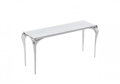 VG - MODREST VINCE FAUX MARBLE AND STEEL CONSOLE